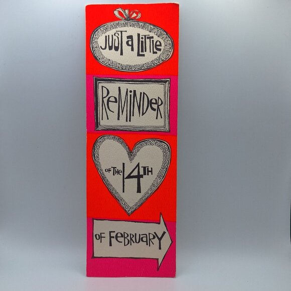 Hallmark Contemporary Cards Valentine Reminder Just A Little Cheeky Humor Retro - Picture 1 of 6